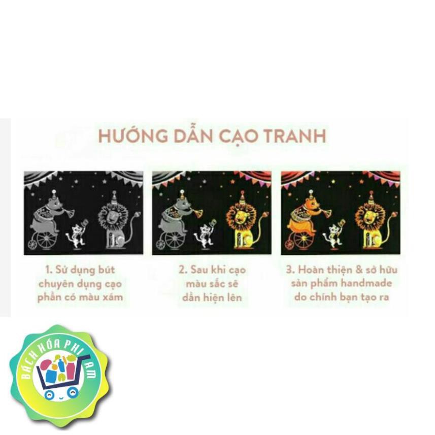 Sổ tranh cạo kèm tô màu cho bé crack note (14x9.5)