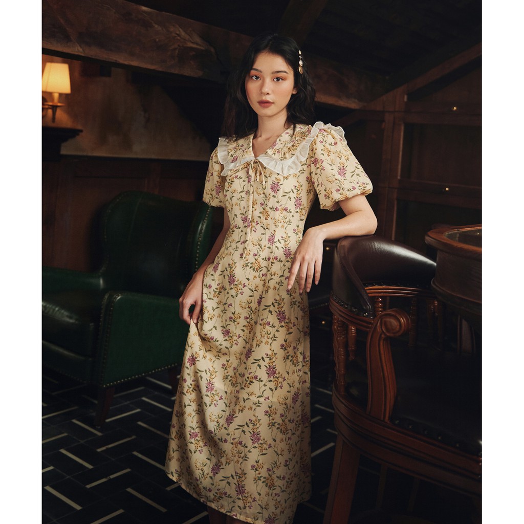 [Mã WABRWA15 giảm 15% đơn 300K] BLEUBIRD Váy voan hoa dáng dài BENEE DRESS | BigBuy360 - bigbuy360.vn