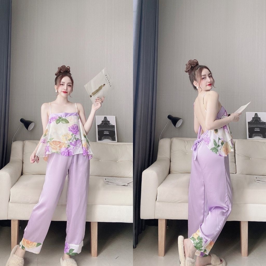 Đồ ngủ nữ❣️FREE SHIP❣️Đồ bộ mặc nhà cao cấp mềm mại xinh xắn <63 kg | BigBuy360 - bigbuy360.vn