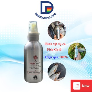 Bình xịt dụ cá Fishing Gold, mồi câu dạng xịt hiện đại cao cấp, xịt là có cá thu hút cá trong vòng 30m