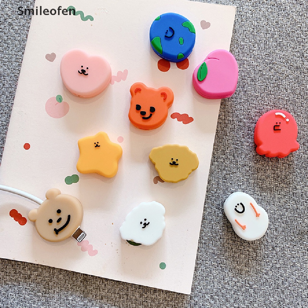 [Smileofen] Dụng Cụ Quấn Bảo Vệ Dây Cáp Hình Thú Hoạt Hình Dễ Thương Sắp Xếp Gọn Gàng * On
