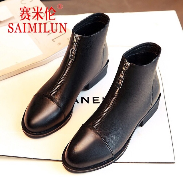 Bốt nữ cổ lửng phong cách hàn 7077 | BigBuy360 - bigbuy360.vn