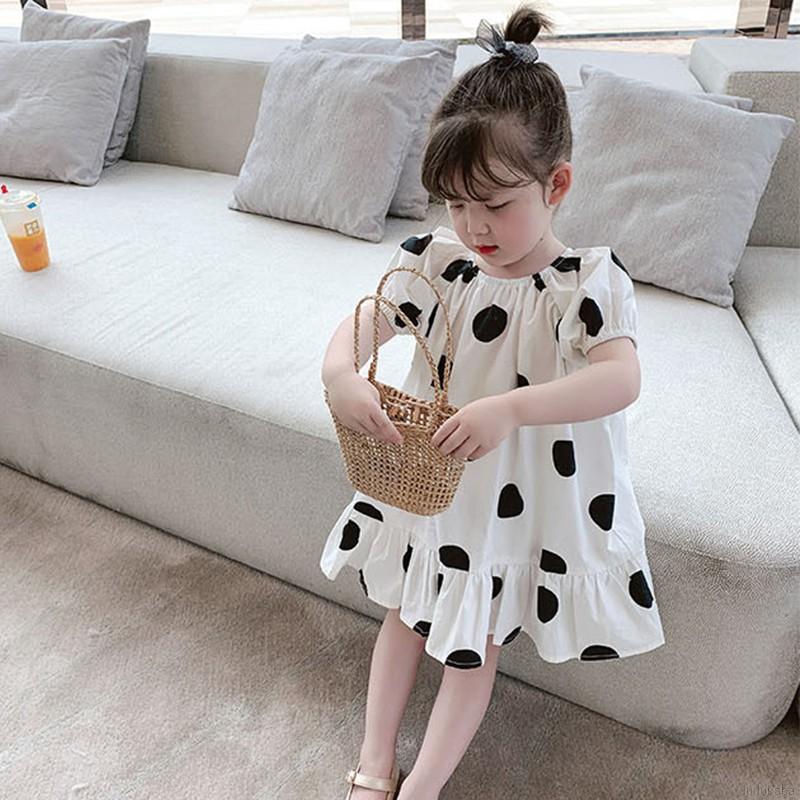 Đầm Bé Gái Họa Tiết Chấm Bi