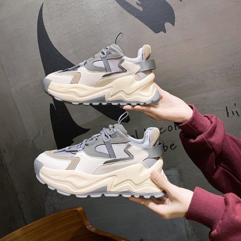 Giày thể thao nữ ulzzang 2021 - Giày nữ đế cao buộc dây