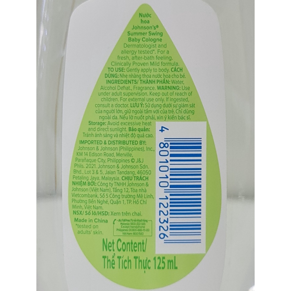Nước Hoa Em Bé Johnson Baby 125ml