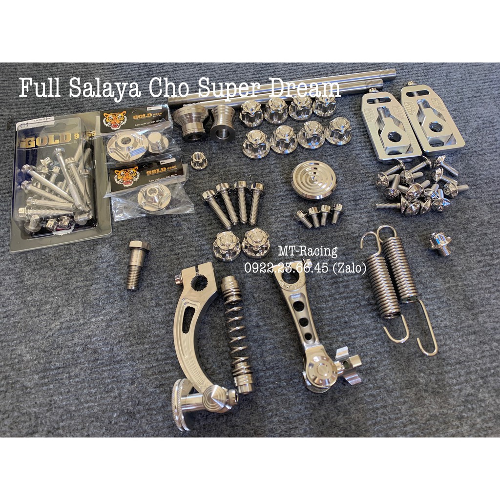 Full Ốc Salaya Cho Dream Chuẩn Inox 304 Không Gỉ Sét, Siêu Sáng (Có Bảo Hành)