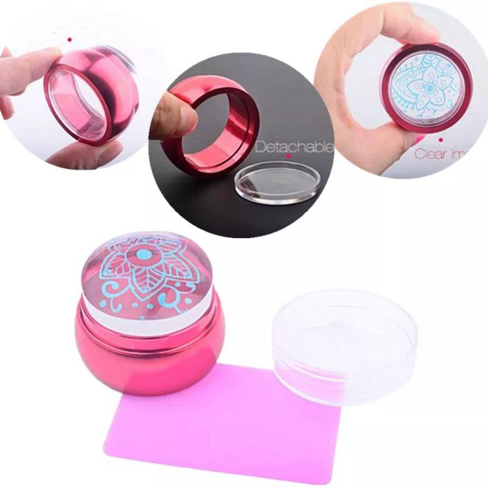 Bộ Dụng Cụ Trang Trí Móng Tay Nghệ Thuật Bằng Silicone Tay Cầm Kim Loại Dành Cho Nữ