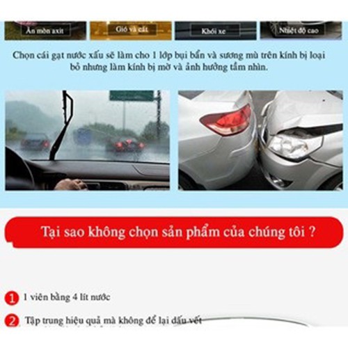 Viên Sủi Rửa Kính Ô Tô tẩy sạch kính - 1 viên pha với 4 lít nước | BigBuy360 - bigbuy360.vn