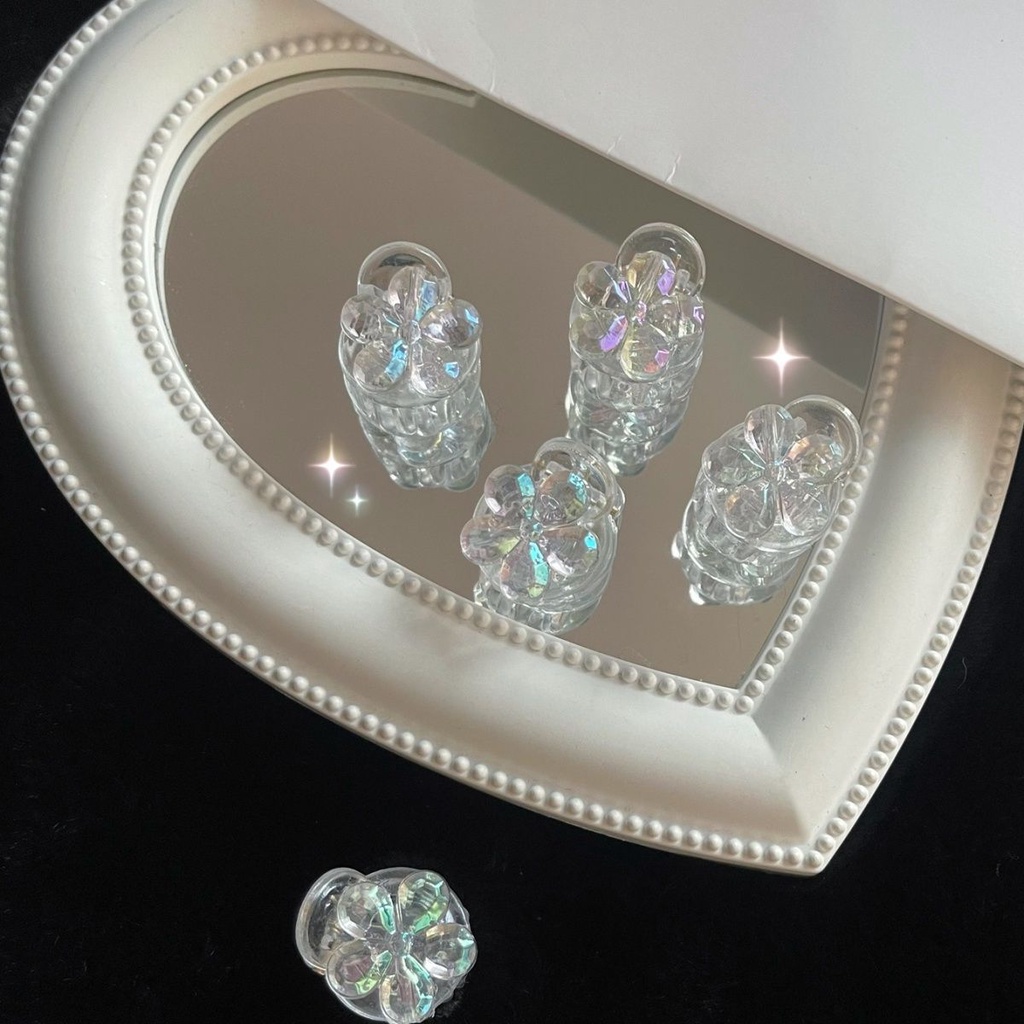 Kẹp Tóc Hình Hoa Nhỏ Màu Laser Trong Suốt 2022