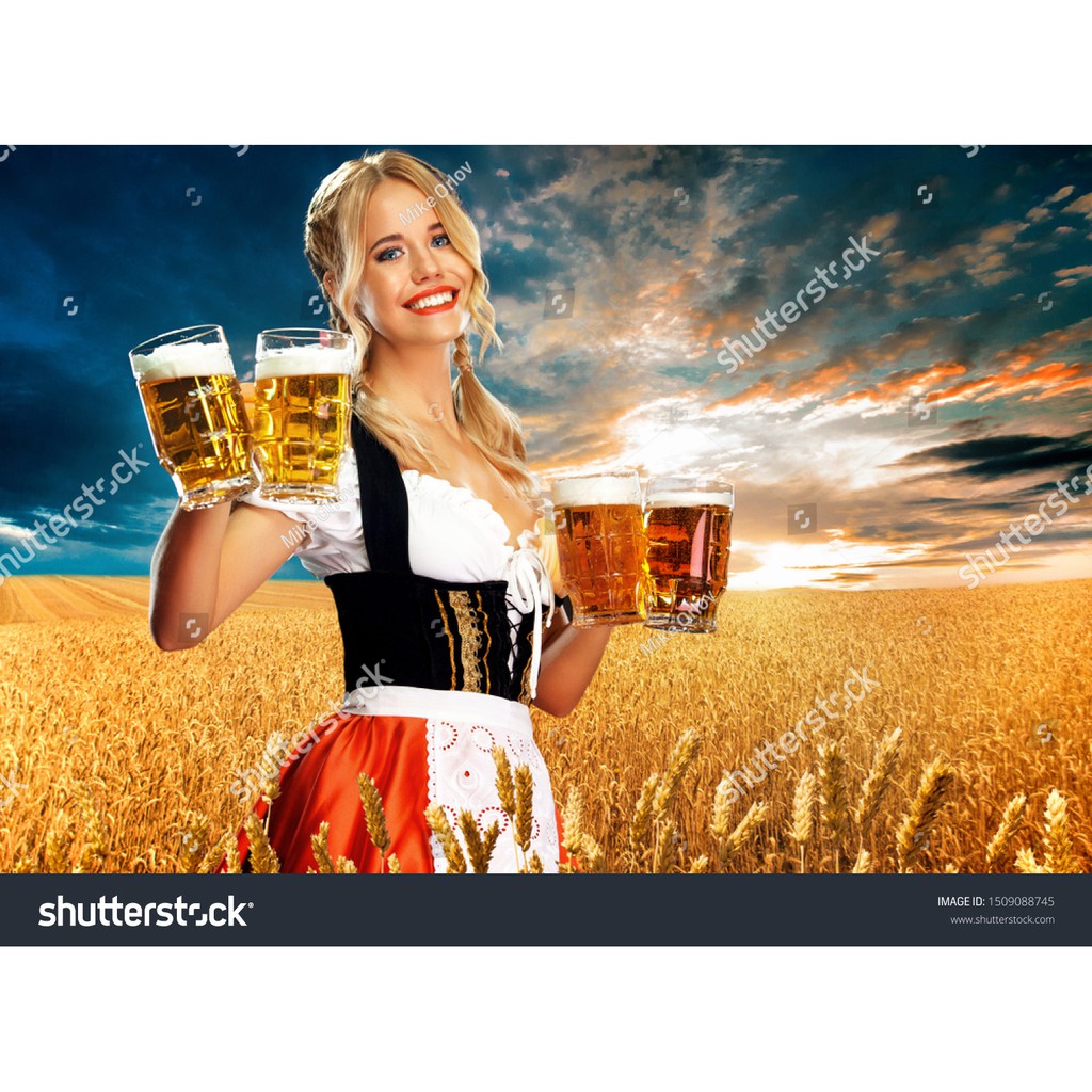 Tranh lụa 3d trang trí quán Bia Hơi Kích Thước 1,5m x 2m QBQN-2