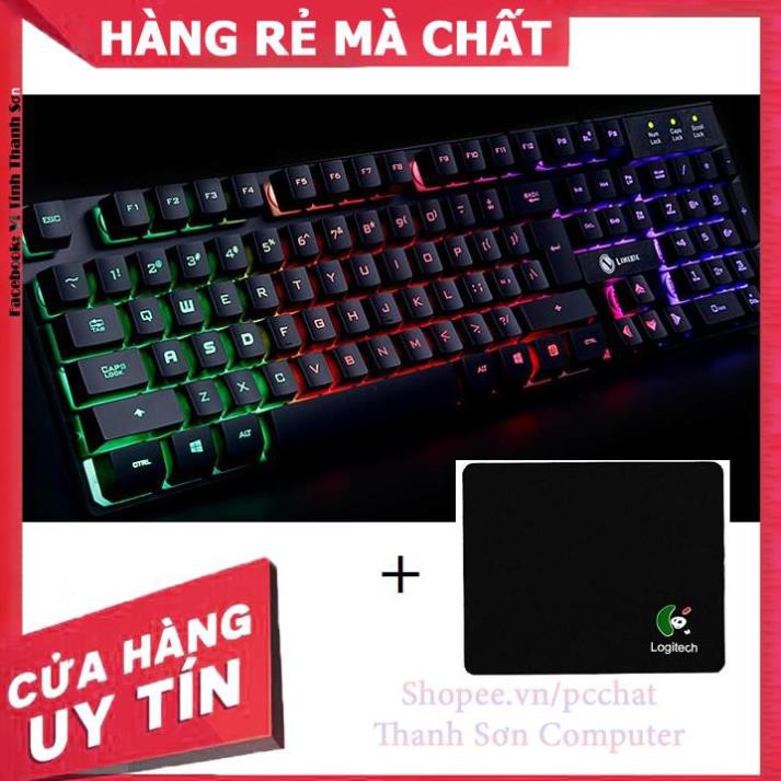 Bàn phím giả cơ game LIMEME TX30 Led Xuyên Phím 7 Màu + Tặng Lót Logitech - Linh Kiện Phụ Kiện PC Laptop Thanh Sơn