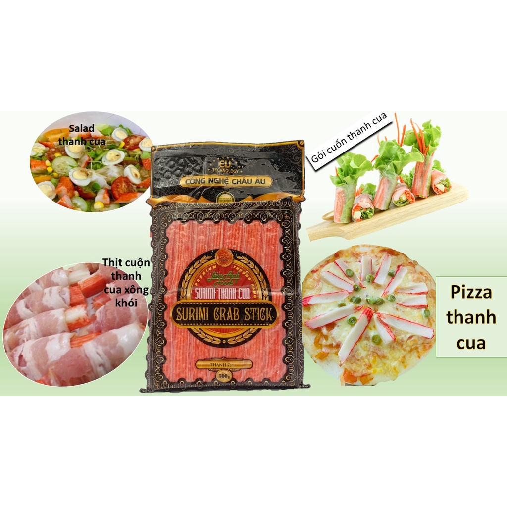 Surimi thanh cua truyền thống 7cm và 17.5cm LIÊN ANH FOODS 500G