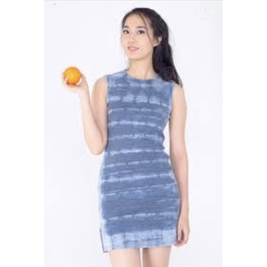 ĐẦM THUN GIẢ JEANS ATOM