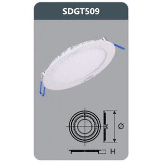 đèn led âm trần 9w duhal (SDGT509)