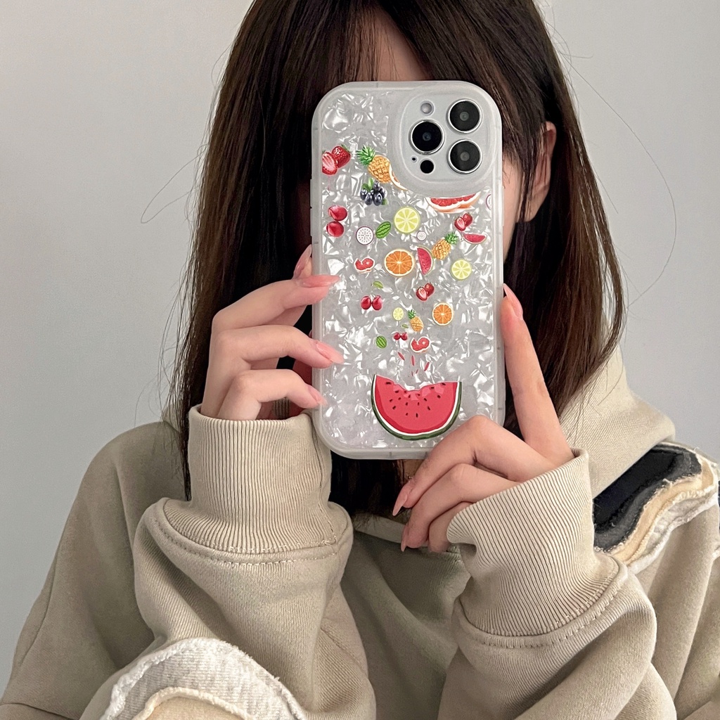 Ốp Lưng Trái Cây Nhiều Mẫu Mã Cho Điện Thoại iphone 11 12 13 pro max mini XR XS 7 8 plus