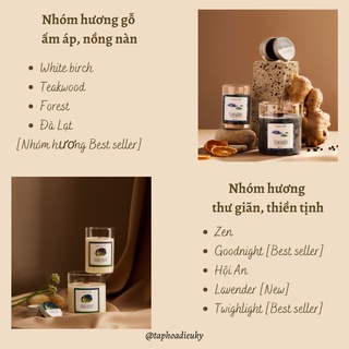 Nến thơm mini AGAYA/ Candle Cup (hộp travel size 45g/ bấc gỗ), có tách set (được chọn mùi)