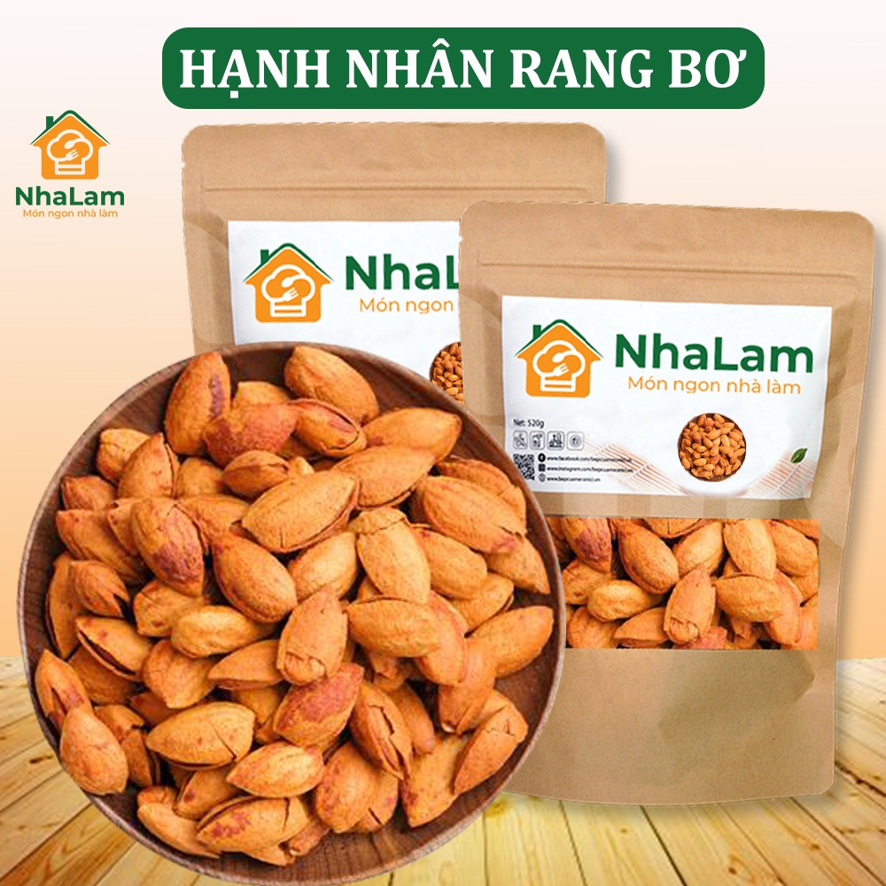 Hạnh Nhân Rang Bơ Thơm Giòn 500g, Dinh Dưỡng, Giảm Cân, Ăn Kiêng NHALAM FOOD
