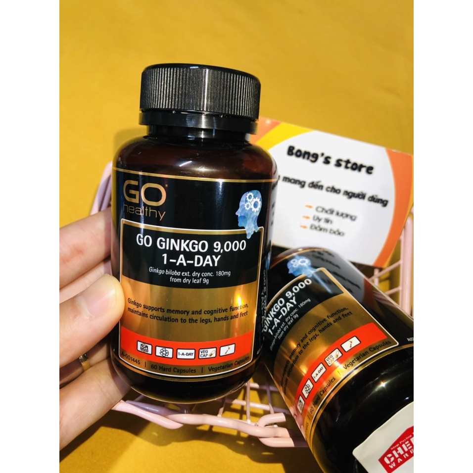 Viên Uống Bổ Não GO GINKGO 9000 Lọ 60 Viên - Úc