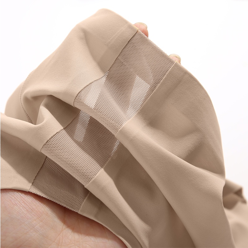 Quần lót lụa FINETOO không đường may lưng cao thoáng khí cho nữ