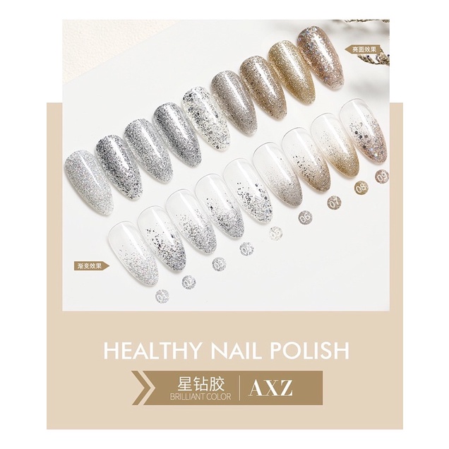 Sơn gel kim tuyến trắng AS hàng chuẩn dung tích 15ml