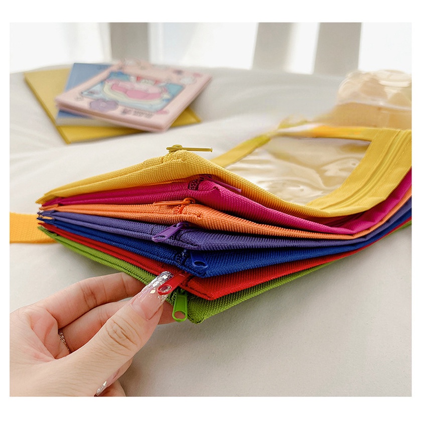 Túi Đựng Mỹ Phẩm Sức Chứa Lớn Bảy Màu Sắc Cầu Vồng Thời Trang