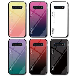 Ốp điện thoại mặt kính cường lực cho Samsung Galaxy S10 Plus