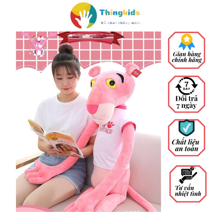 Gấu bông báo Hồng Pink Panther đáng yêu size 60cm size 80cm size 60cm - 80cm- 1mét - 1m3 - 1m6- 1m8 - Thingkids