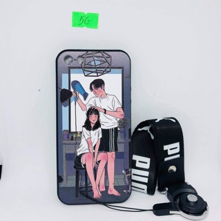Ốp lưng thời trang in hình cho iphone 5/5S tặng dây đeo