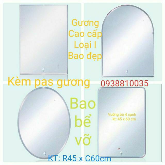 GƯƠNG SOI TREO TƯỜNG NHÀ TẮM 45*60