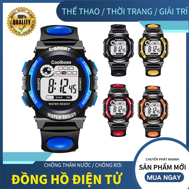 Đồng Hồ Trẻ Em Thể Thao điện tử dây cao su Đồng hồ điện tử nam nữ thể thao