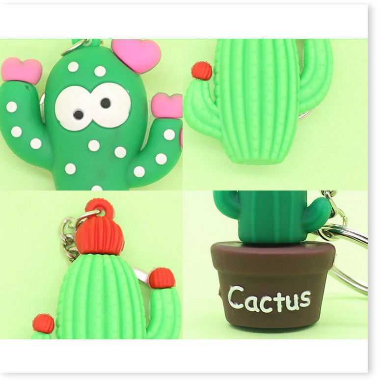 Móc khóa  ⛔GIÁ SỈ⛔  Móc khóa hình xương rồng cactus, thiết kế dễ thương, thích hợp cho bạn hoặc làm quà kỉ niệm 7902