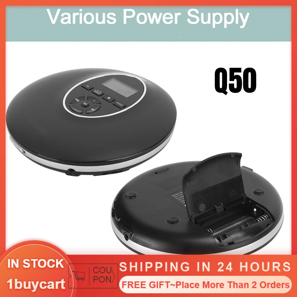 1buycart Portable CD Player 2.0 Inch LCD Screen Stereo with A-B Repeat Play Function for Gift and Home Decoration