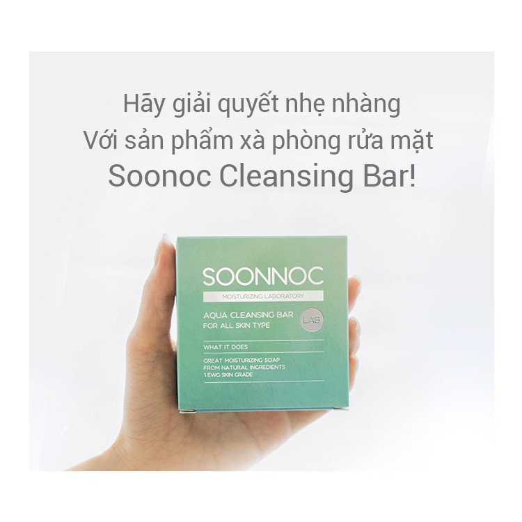 Combo Làm Sạch Sâu Da Mặt Soonnoc Sensitive Cleansing Milk & Aqua Cleasing Bar GomiMall | BigBuy360 - bigbuy360.vn