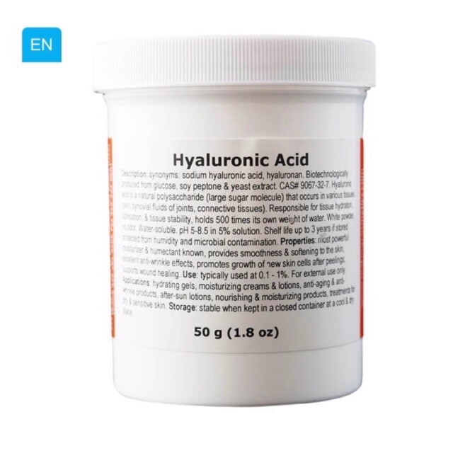 Bột Hyaluronic Acid nguyên chất 100% ( HA ) chuẩn Mỹ 1g _ Hoạt chất dưỡng ẩm vượt trội hàng đầu
