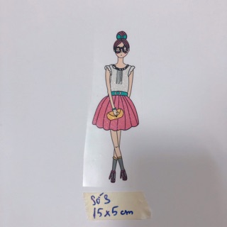 Sticker ủi ,hình ủi 5 cô gái (có keo) (phụ kiện may vá, trang trí quần áo may mặc, Handmade,DIY)