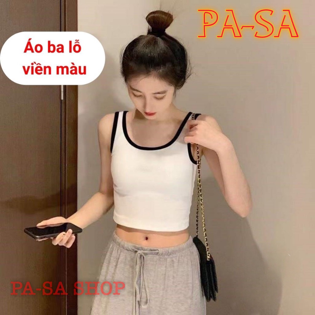ÁO BA LỖ CROP TOP PHỐI VIỀN BODY