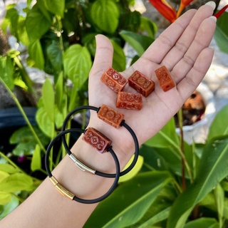 vòng tay lu thống cam thach đỏ