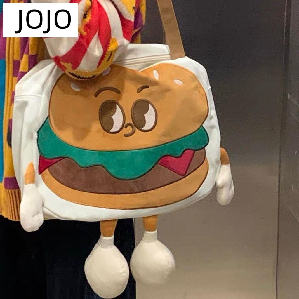 Hàng Mới Về Mới Túi Đeo Vai Bằng Vải Canvas Hình Burger Dễ Thương Cho Bạn Gái