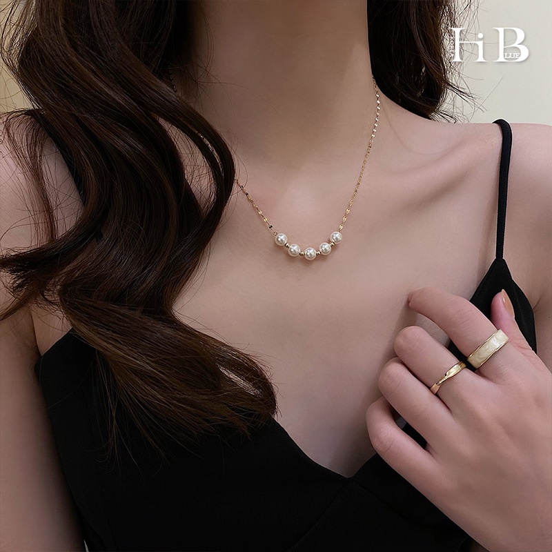 Dây chuyền ngọc trai nhân tạo nữ đơn giản hiện đại