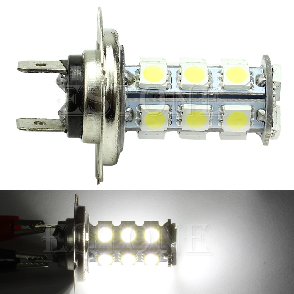 Bóng Đèn Pha LED Halogen DC12V H7 5050 18 Công Suất Cao Chuyên Dụng Cho Xe Hơi / Xe Máy