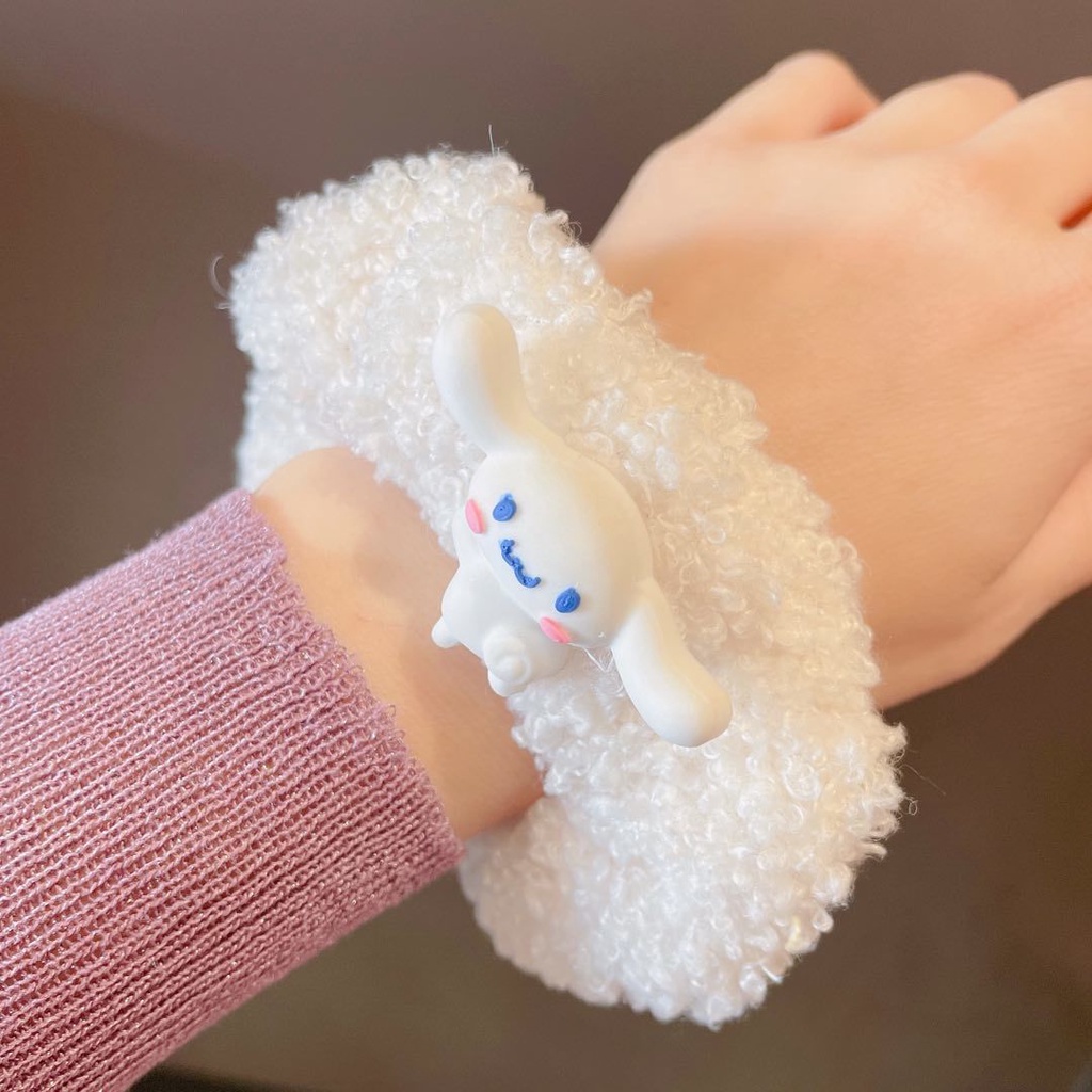 Dây Cột Tóc Lông Nhung Dễ Thương Xinh Xắn Dành Cho Nữ