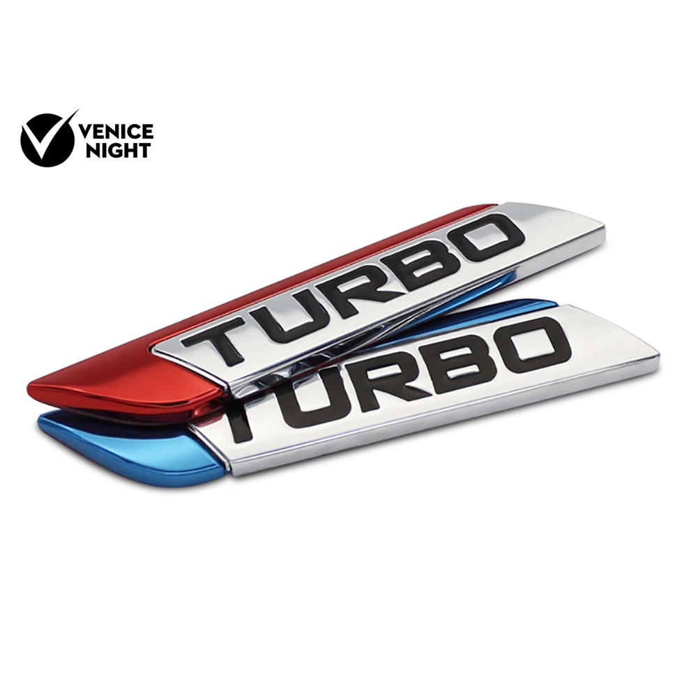 Logo chữ " turbo " dán trang trí xe ô tô