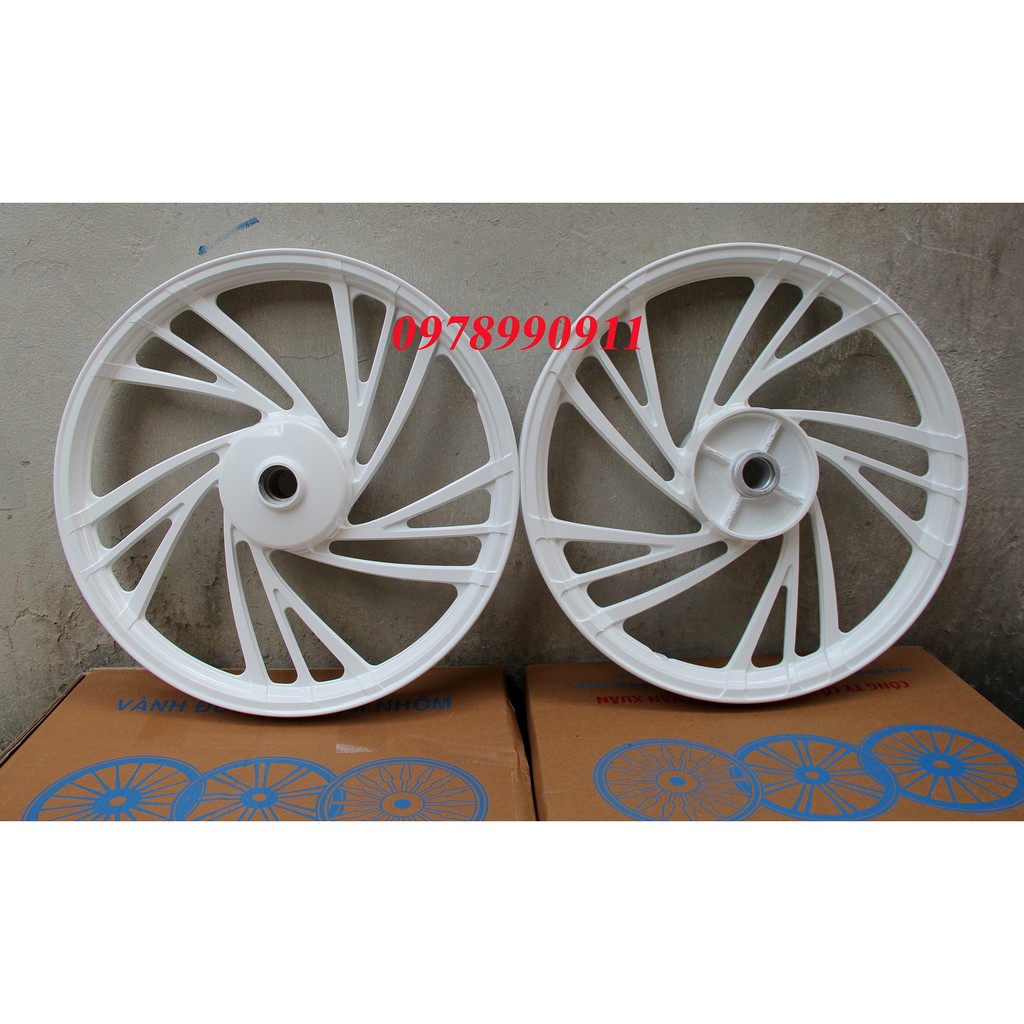 Mâm xe wave, dream phanh cơ _đùm màu trắng