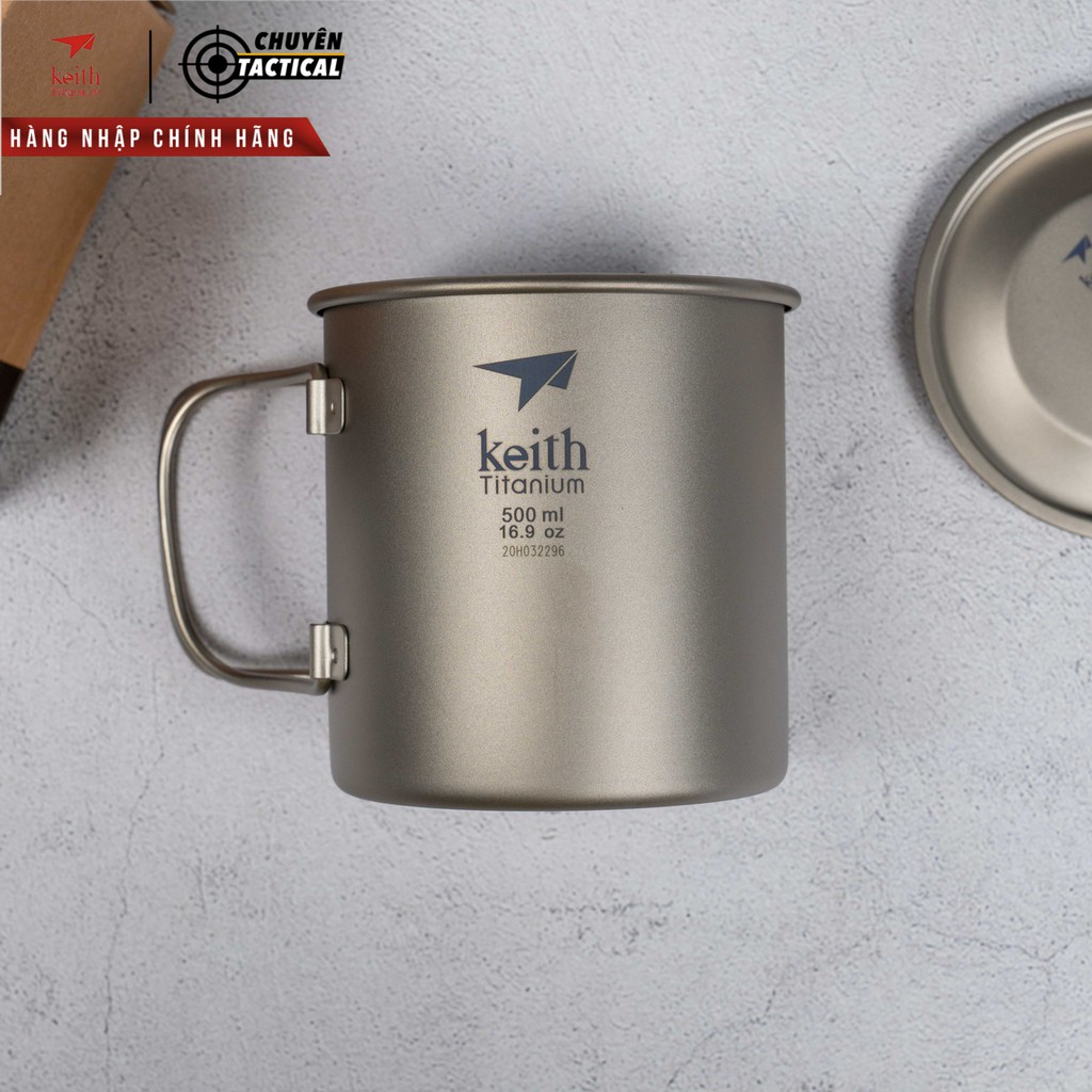Ca Titanium 500ml 1 Lớp Đun Nấu kèm nắp Keith Ti3205