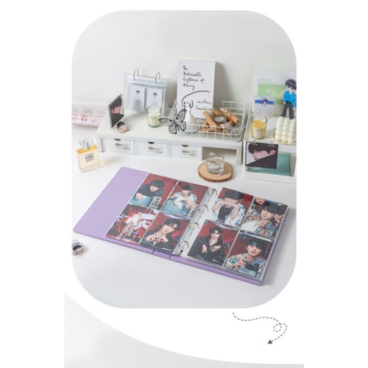 Binder A4 da nhám có nhũ - Bìa 4 còng chữ D