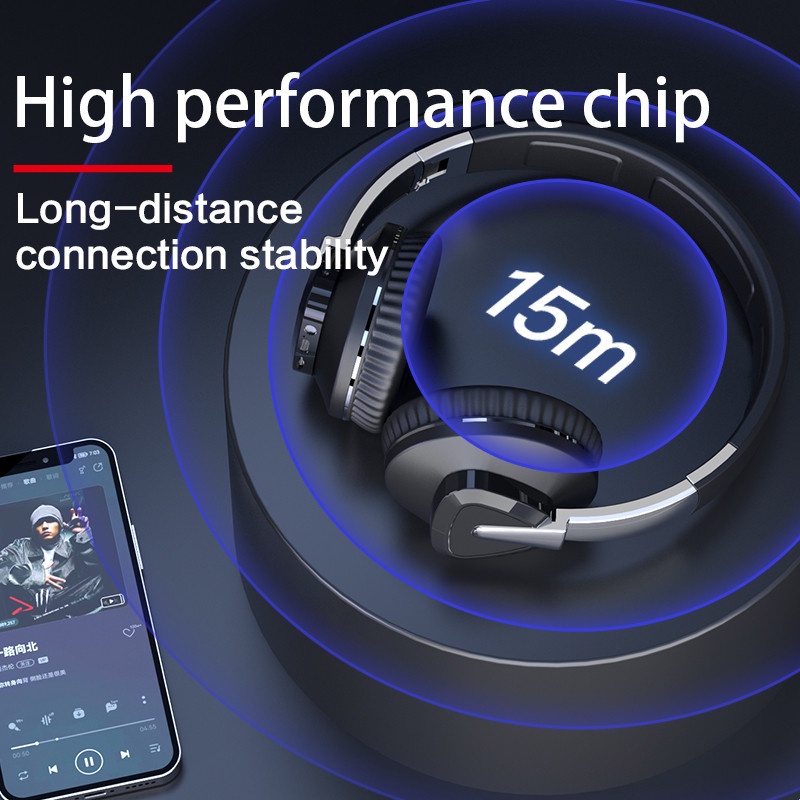 TZUZL Tai Nghe Chụp Tai Bluetooth 5.0 Không Dây Chống Tiếng Ồn