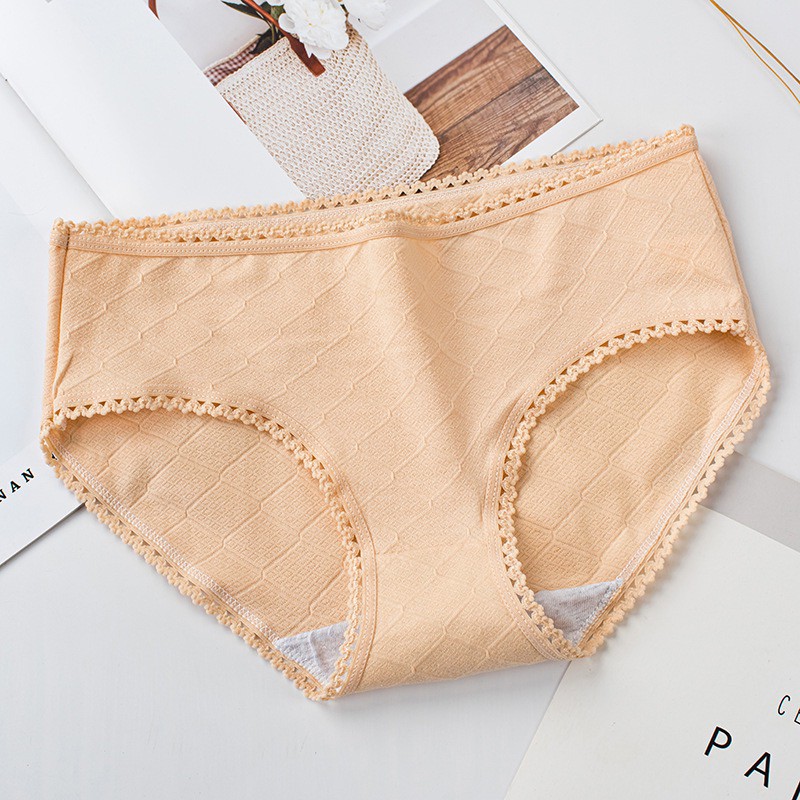 QUẦN LÓT COTTON VIỀN REN 6 MÀU VANVENE LÓT MAY CHỐNG HẰN VIỀN KIỂU MỚI CHẤT LIỆU COTTON MỀM MỊN CO GIÃN THÔNG KHÍ Q257 | BigBuy360 - bigbuy360.vn