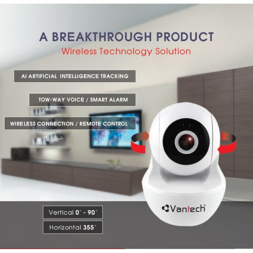  Camera Wifi Vantech AI-V2020 2.0MP - Hàng Chính Hãng