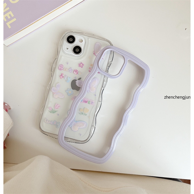 Ốp Lưng HọA TiếT Hoa BướM Dễ Thương Cho iPhone 7/8/X/XS/XR/11/12/13/Plus/Pro/Max