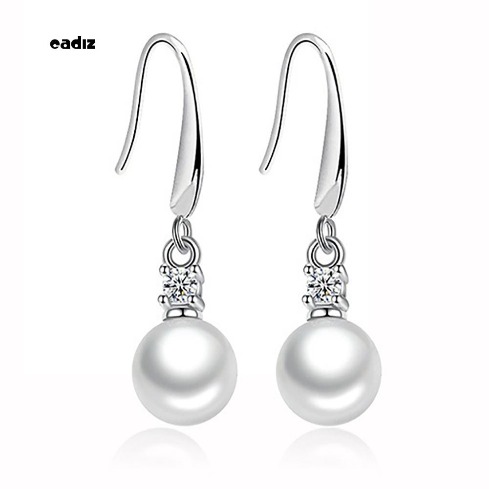 Khuyên tai chuỗi đính hạt giả ngọc trai